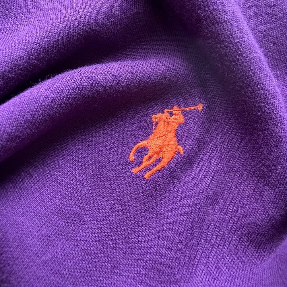 Vintage 90s Ralph Lauren Polo Purple Orange Pony Shirt Style M - Picture 3 of 7